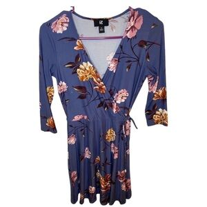 IZ Byer Floral wrap midi dress
